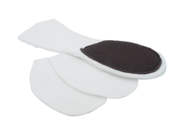 CLEANING MITT WITH ABRASIVE PAD